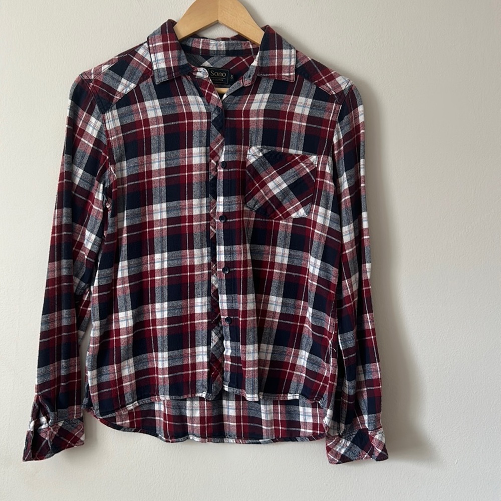 Ci Sono Plaid Flannel Shirt